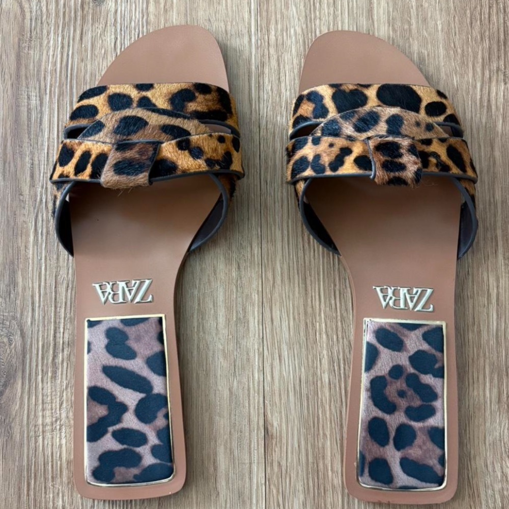 Zara Animal Print Sandals